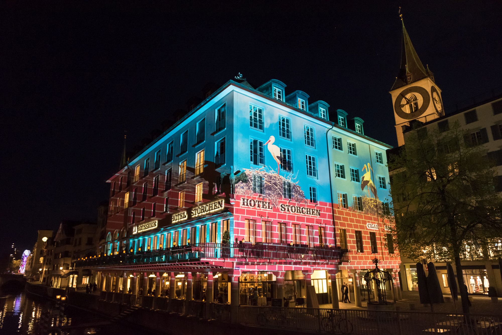 Storchen Lichtkonzeptshow